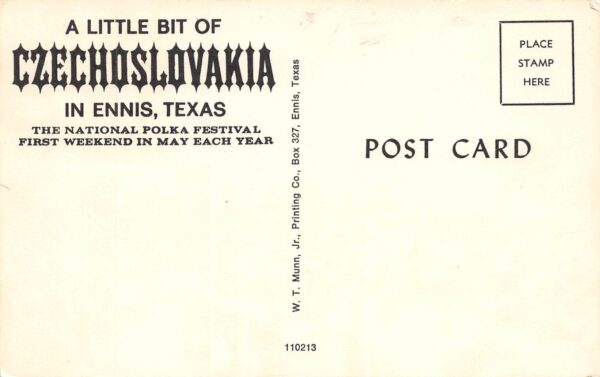 Ennis Texas National Polka Festival Multi-View Chrome, Vintage Postcard U23314 - Image 2