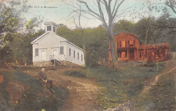Equinunk Pennsylvania Old Church & Parsonage, Color Lithograph, PC U23316