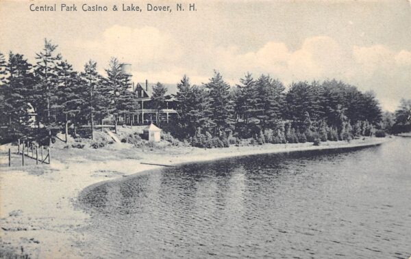Dover New Hampshire Central Park Casino & Lake, Rotograph Co., PC U23318