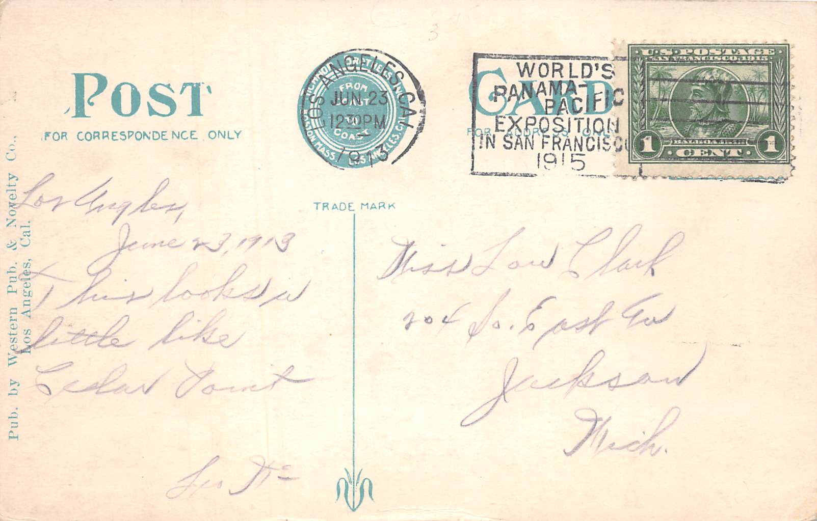 Venice California On The Thompson Scenic Railway, Vintage Postcard U23389 - Image 2