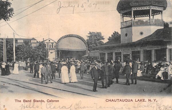 Chautauqua Lake New York The Band Stands, Celoron, Undivided Back, PC U23390