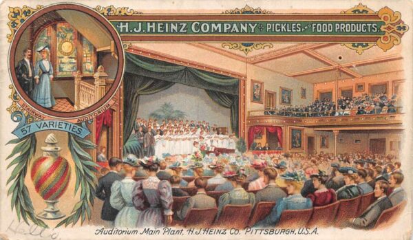 Pittsburgh Pennsylvania Heinz Co Plant Auditorium Vintage Postcard AA101748