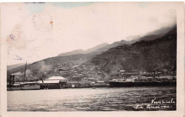 La Guaira Venezuela Birds Eye View from Harbor Real Photo Postcard AA101751