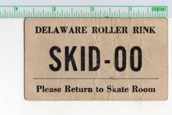 New Castle Delaware DuPont Hwy Delaware Roller Rink Skate Return Card AA101753