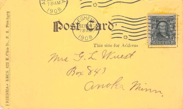 Pittsburgh Pennsylvania Old Block House 150th Anniversary Postcard AA101757 - Image 2