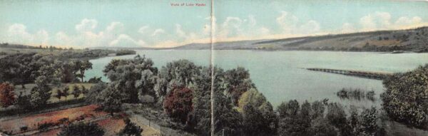 Lake Keuka New York Panoramic View Bi-Fold Vintage Postcard AA101764