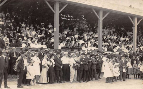 Cuba New York Crowd in Grand Stand at Cuba Fair Kellogg Real Photo PC AA101767