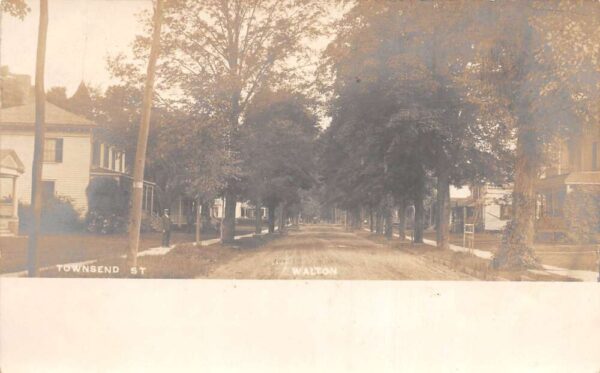 Walton New York Townsend Street Real Photo Vintage Postcard AA101785