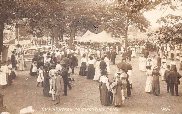 Weyuwega Wisconsin Fair Grounds Real Photo Vintage Postcard AA101796