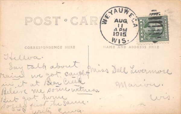 Weyuwega Wisconsin Fair Grounds Real Photo Vintage Postcard AA101796 - Image 2