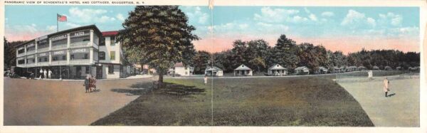 Saugerties New York Schoentag's Hotel and Cottages Bi-Fold Postcard AA101799