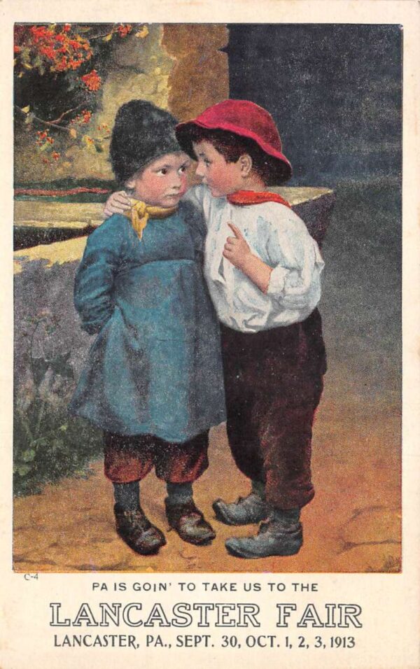 Lancaster Pennsylvania Lancaster Fair 1913 Children Vintage Postcard AA101800