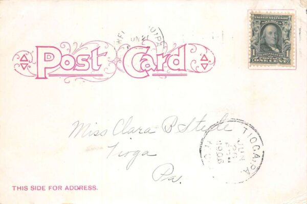 Wellsboro Pennsylvania Woodland Park Fountains Vintage Postcard AA101827 - Image 2