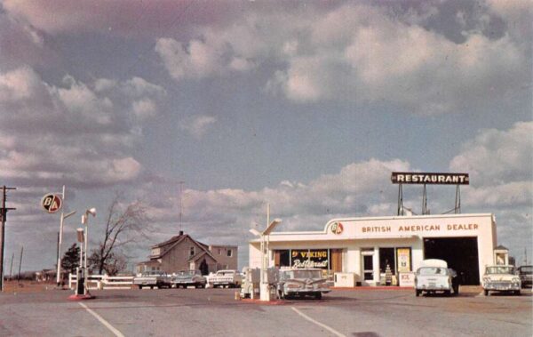Grimsby Canada Viking Service Station and Restaurant Vintage Postcard AA101846