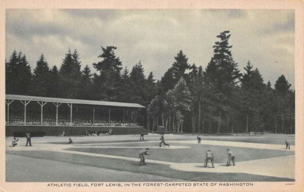 Fort Lewis Washington Athletic Field Baseball Sports Postcard AA101858