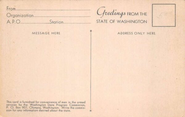 Fort Lewis Washington Athletic Field Baseball Sports Postcard AA101858 - Image 2