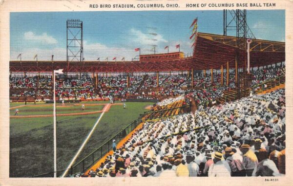 Columbus Ohio Red Bird Stadium Baseball Sports Postcard AA101866