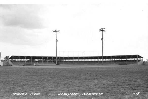 Schuyler Nebraska Atheltic Field Baseball Real Photo Postcard AA101867