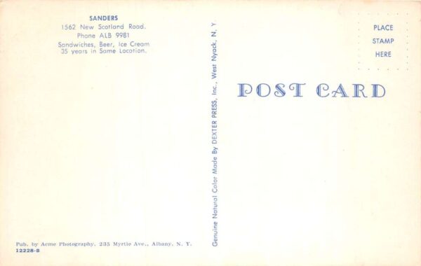 Slingerlands New York Sanders Ice Cream Cafe Mobil Gas Station PC AA101871 - Image 2
