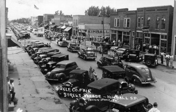 Kimball South Dakota Brule Co Fair Street Parade Real Photo Postcard AA101877