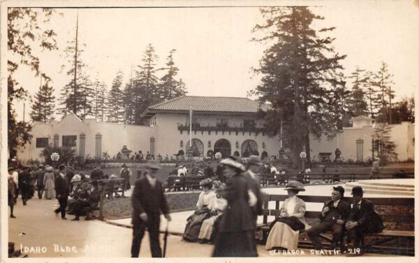 Seattle Washington Alaska Yukon Pacific Expo Idaho Bldg Real Photo PC AA101881