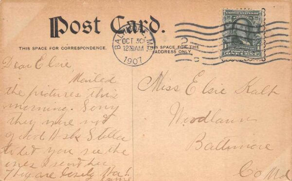 Baltimore Maryland Baltimore St Looking West Patriotic Decor Postcard AA101886 - Image 2