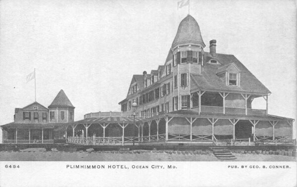 Ocean City Maryland Plimhimmon Hotel Vintage Postcard AA101887