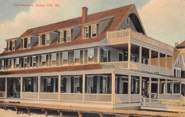 Ocean City Maryland The Hamilton Vintage Postcard AA101888
