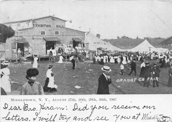 Middletown New York Orange County Fair 1907 Vintage Postcard AA101890