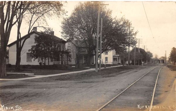 Kirkersville Ohio Main Street Real Photo Vintage Postcard AA101994