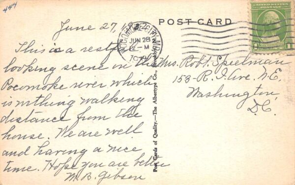Pocomoke City Maryland Steamer on Pocomoke River Vintage Postcard AA101995 - Image 2