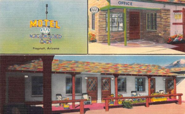 Flagstaff Arizona Nackard Inn Route 66 Vintage Postcard AA101999