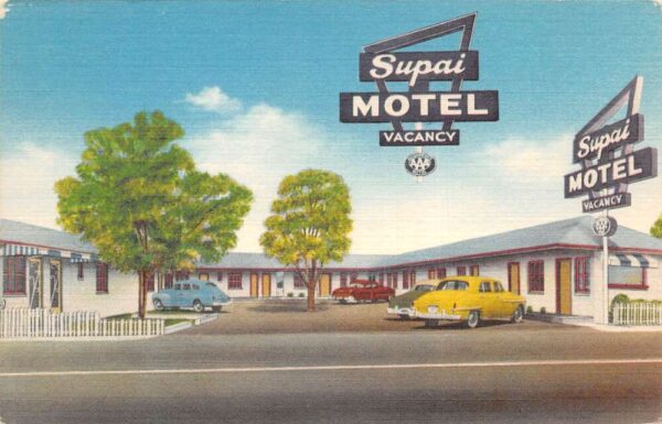 Seligman Arizona Supai Motel Route 66 Vintage Postcard AA102014