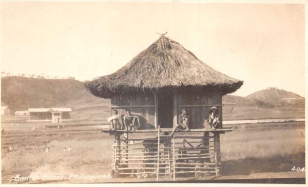 Philippines Bontoc House Real Photo Vintage Postcard AA102029
