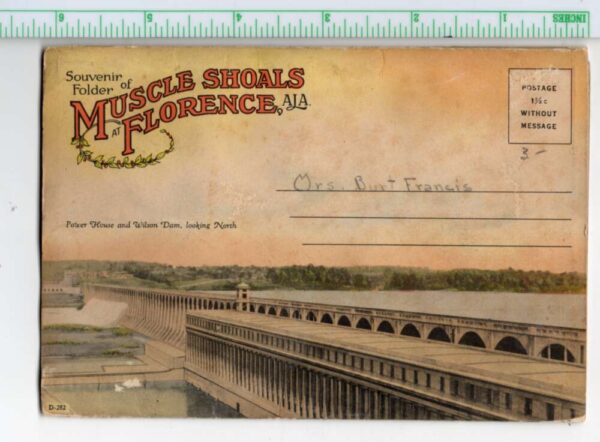 Florence Alabama 18 Views Muscle Shoals Wilson Dam Vintage Postcard AA102018
