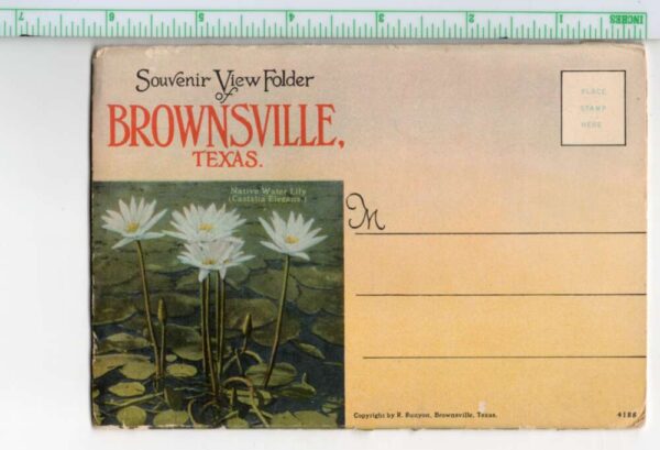Brownsville Texas 16 Views Souvenir Vintage Postcard Folder AA102019