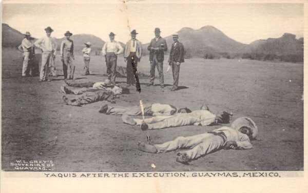 Guaymas Mexico Yaquis after the Execution Vintage Postcard AA102034