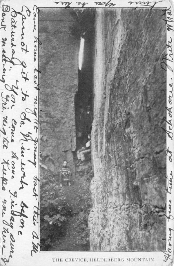 Helderberg Mountain New York The Crevice Vintage Postcard AA102045