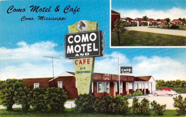 Como Mississippi Motel and Cafe Vintage Postcard AA102060