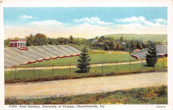 Charlottesville Virginia Scott Stadium, University Of Virginia, PC U23451