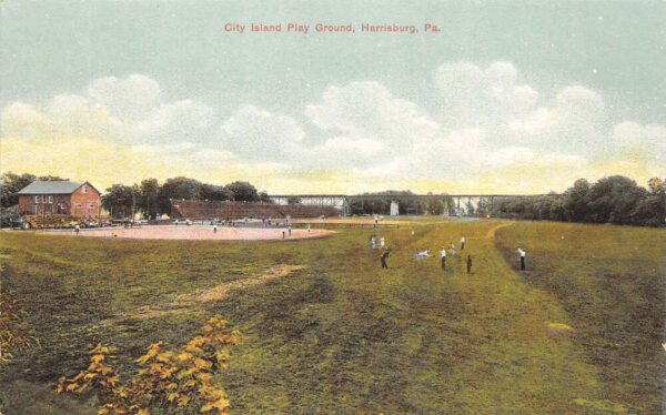 Harrisburg Pennsylvania City Island Play Ground, Color Lithograph, PC U23453