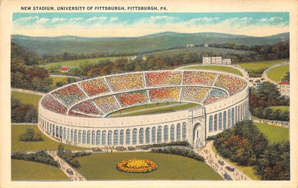 Pittsburg Pennsylvania New Stadium, University Of Pittsburg, Vintage PC U23454