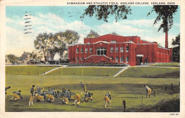 Ashland Ohio Gymnasium & Athletic Field, Ashland College, Vintage PC U23455