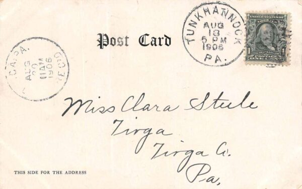 Tunkhannock Pennsylvania Baptist Church, Undivided Back, Vintage Postcard U23461 - Image 2