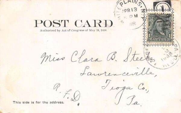 White Plains New York Keeley Institute, Undivided Back, Vintage Postcard U23483 - Image 2