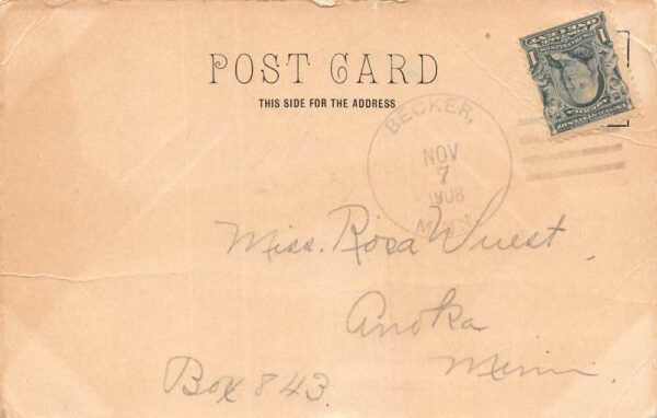 Becker Minnesota Public School, Undivided Back, Vintage Postcard U23489 - Image 2