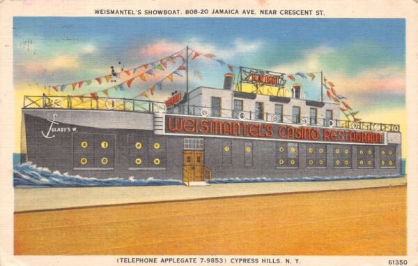 Cypress Hills New York Weismantel's Showboat Casino Restaurant, PC U23496