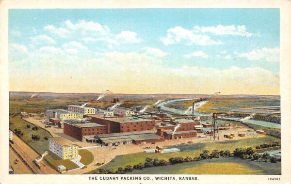 Wichita Kansas The Cudahy Packing Company, White Border, Vintage Postcard U23511