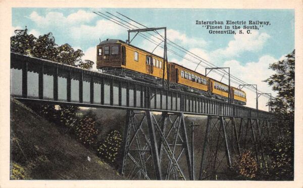 Greensville South Carolina Interurban Electric Railway, White Border, PC U23514