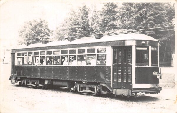 Boston Massachusetts Trolley, Real Photo Vintage Postcard U23571